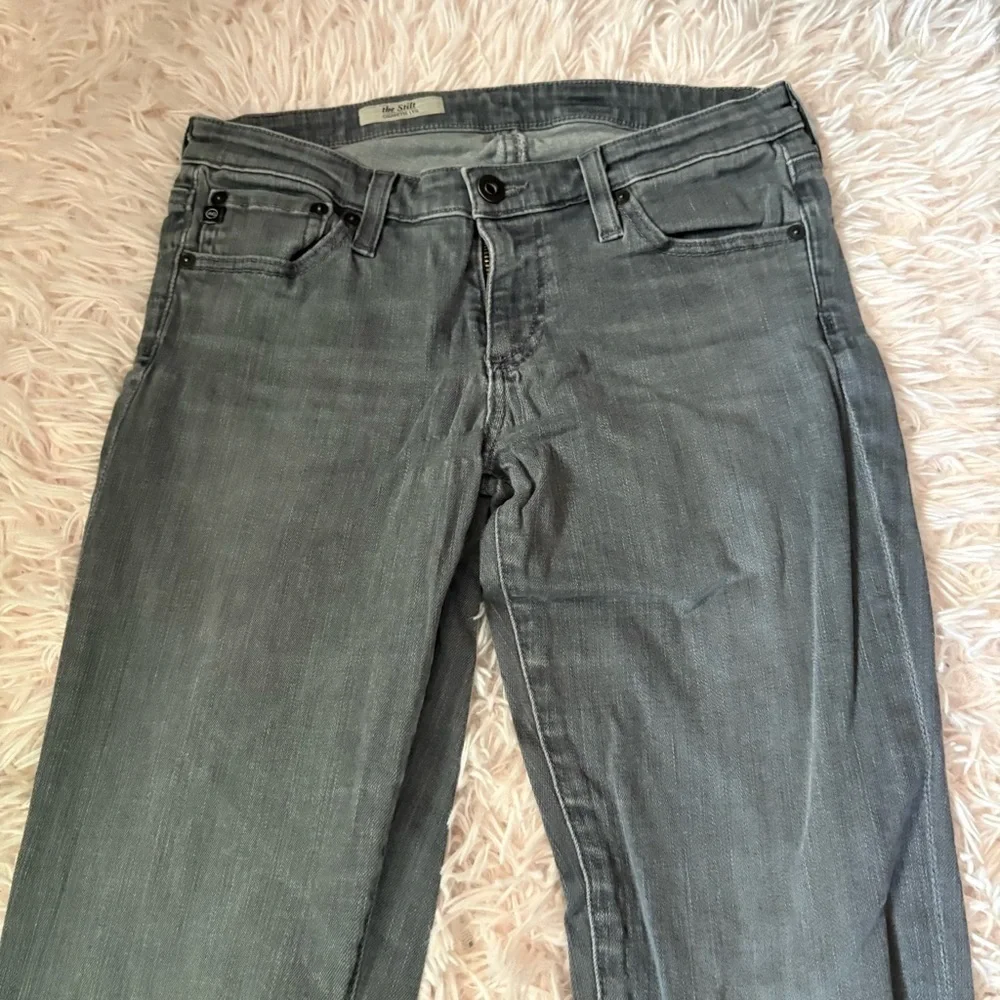 AG Adriano Goldschmied Women's Gray Jeans 28R The Stilt Cigarette Leg